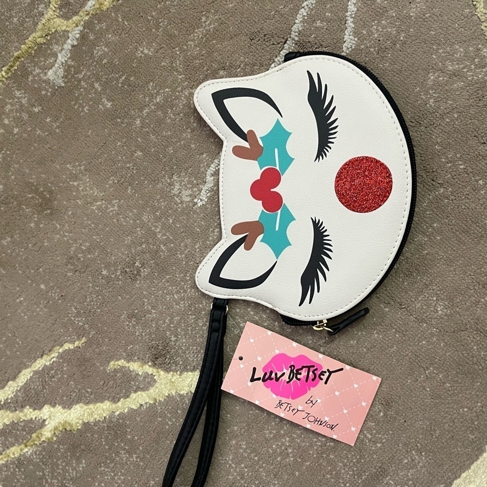Betsey Johnson Christmas Reindeer Wristlet